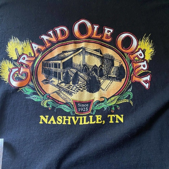 Grand Ole Opry Vtg Graphic Tee Size XL Black Single Stitch T Shirt - Picture 5 of 6